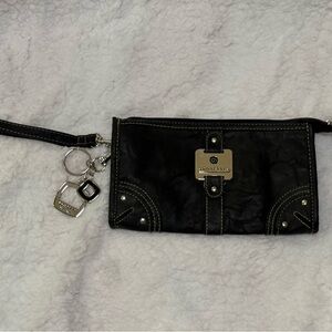NWOT Rosetti Black Wristlet with Silver Hardware